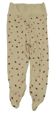 Béžové polodupky s listami Dopodopo