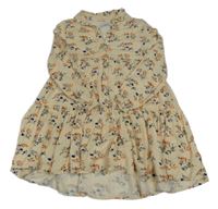 Smotanové šaty s kvietkami Reserved