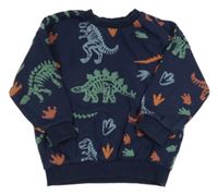 Tmavomodrá mikina s dinosaurami F&F