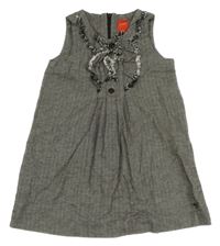 Hnedo-biele vzorované šaty s volánikmi Esprit