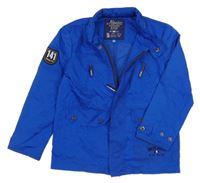 Kobaltově modrá šušťáková bunda s ukrývací kapucňou Losan