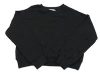 Čierna oversize crop mikina H&M