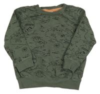 Khaki mikina s ostrovy Pusblu