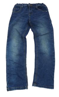 Tmavomodré teplákové rifle Topolino