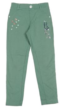 Zelené tregíny s mačkou Kids