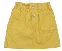 Nové - Žltá rifľová sukňa H&M
