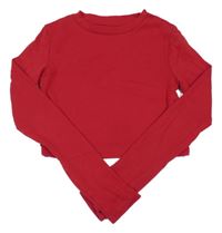Červené crop tričko H&M