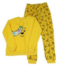 Žluté chlupaté pyžamo s Pudsey George