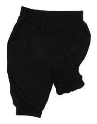 Černé šusťákové podšité kalhoty 