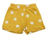 Horčicové bodkovaná é rebrované kraťasy George