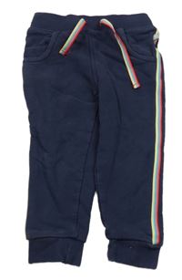 Tmavomodré tepláky s barevnými pruhy Liegelind