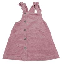 Ružové menšestrové prepínaci šaty s volánikmi Dením