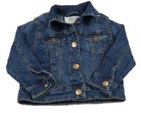 Modrá tepláková rifľová bunda s golierikom Denim Co.