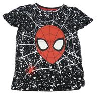 Černo-bílé skvrnité tričko se Spider-manem MARVEL