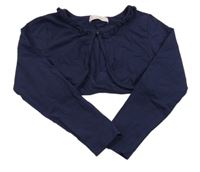 Tmavomodré propínací bolérko s volánikom Emma Girl