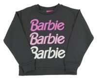 Tmavosivá mikina s logy - Barbie PRIMARK
