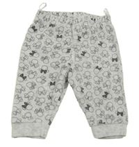 Svetlosivé melírované zamatové tepláky s Minnie C&A