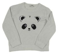 Svetlosivý chlpatý sveter s pandou C&A