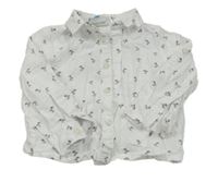 Bílá košile s palmami Topomini