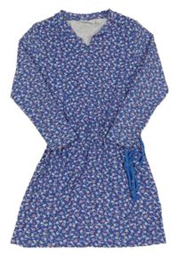 Modré šaty s růžemi Zebralino