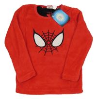 Nové - červená plyšová mikina so Spider-manem Rebel