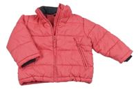 Ružová šušťáková zimná bunda H&M