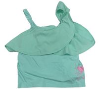 Mátové crop top s nápisom a srdcem Original Marines