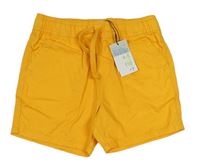 Hořčicové plátěné kraťasy Primark