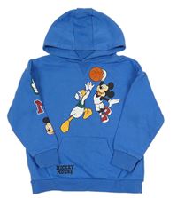 Modrá mikina s Mickeym s Donaldem a kapucí Primark