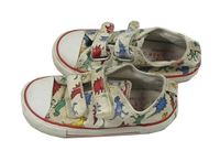 Béžové tenisky s dinosaury Converse vel. 27