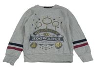 Sivá melírovaná mikina s potiskem - Harry Potter