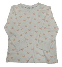Biele tričko so srdiečkami Topomini