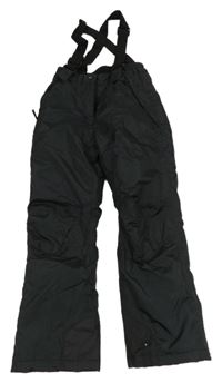 Černé šusťákové funkční oteplovavačky s odepínacími kšandami Active Touch