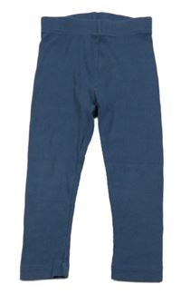 Tmavomodré žebrované legíny George