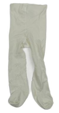 Smetanové punčocháče s mašlemi H&M