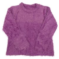 Fialový chlpatý sveter