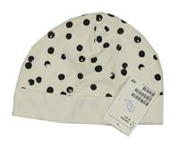 Nové - Smetanová puntíkatá čepice H&M