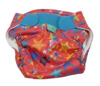 Červené plavkové plenkové kalhotky s hvězdicemi