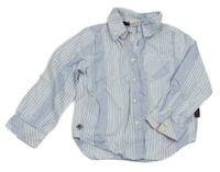 Bielo-modrá pruhovaná košeľa