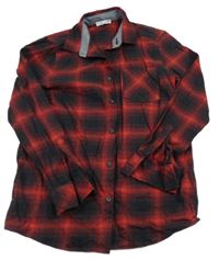 Čierno-červená kockovaná košeľa DeFacto