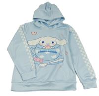 Svetlomodrá mikina s králikom a kapucňou