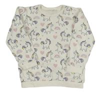 Biela mikina s jednorožcami Prénatal