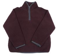 Nové - Vínová huňatá mikina Dunnes