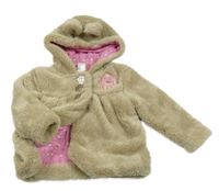 Piesková á chlpatá podšitá prepínaci mikina so psem a kapucňou Dopodopo