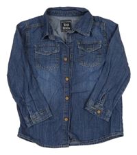 Modrá riflová košile