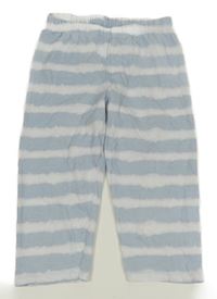 Světlemodro-biele batikované capri legíny Yigga