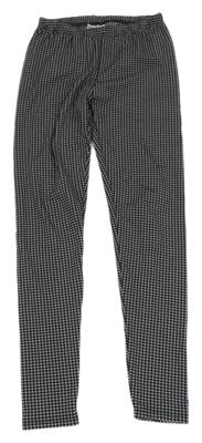 Šedo-černé kostkované teplé legíny Y.F.K.