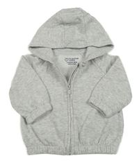 Svetlosivá melírovaná prepínaci mikina s kapucňou Primark