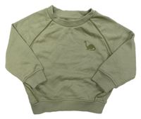 Khaki mikina s dinosaurom Primark