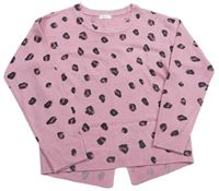 Ružový ľahký sveter s leopardím vzorom Next